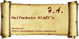 Helfenbein Aldán névjegykártya